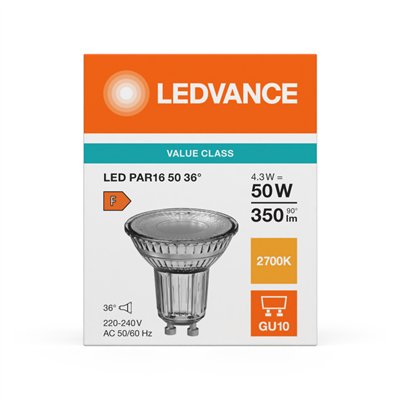 LED PAR16 V 4.3W 827 GU10