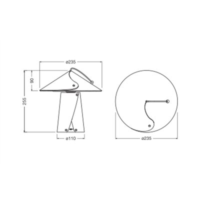 Decor Flip Mobile Table 3.5.W Touch DIM Blue