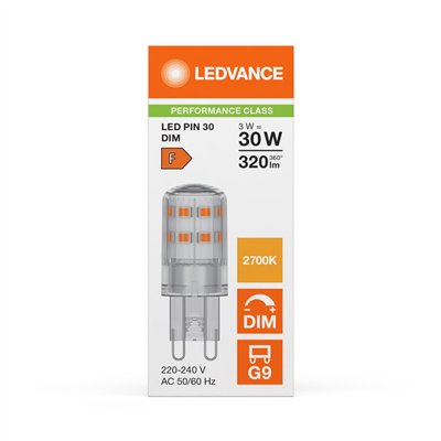 LED PIN G9 DIM P 3W 827 Clear G9