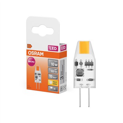 LED PIN MICRO 12 V 1W 827 Clear G4