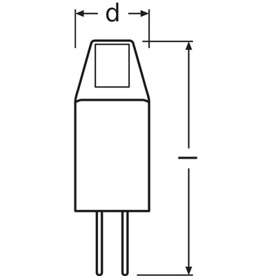LED PIN MICRO 12V P 1W 827 Clear G4