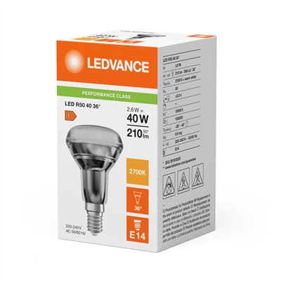 LED R50 P 2.6W 827 E14