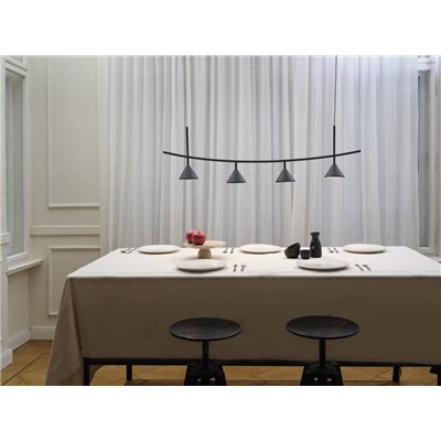Decor Fuji 4XPendant Linear 16W 930 Black
