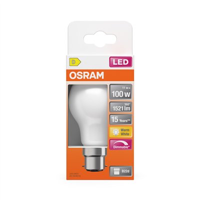 LED Retrofit CLASSIC A DIM 11W 827 Frosted B22d