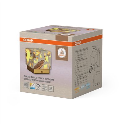 Decor Gleam Table 2W Touch CCT DIM White