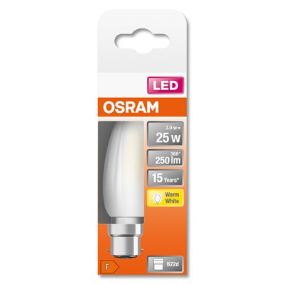 LED Retrofit CLASSIC B 2.5W 827 Frosted B22d