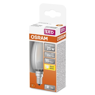LED Retrofit CLASSIC B 2.5W 827 Frosted E14