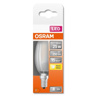 LED Retrofit CLASSIC B 2.5W 827 Frosted E14