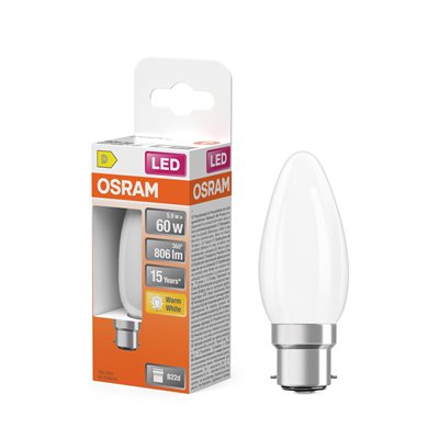 LED Retrofit CLASSIC B 5.9W 827 Frosted B22d