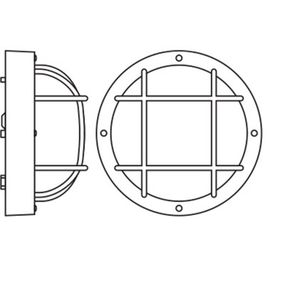 Bulkhead Essential Round E27 Black
