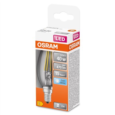 LED Retrofit CLASSIC B 4W 840 Clear E14