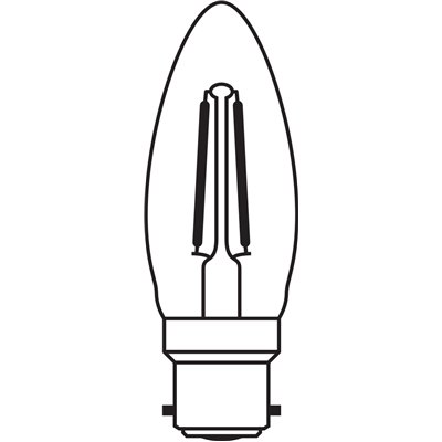 LED Retrofit CLASSIC B 2.5W 827 Clear B22d
