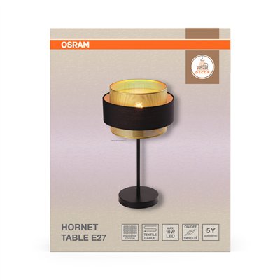 Decor Hornet Table 1XE27 Black