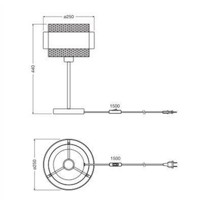Decor Hornet Table 1XE27 Black