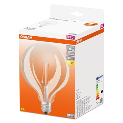 LED Retrofit CLASSIC GLOBE125 4W 827 Clear E27 