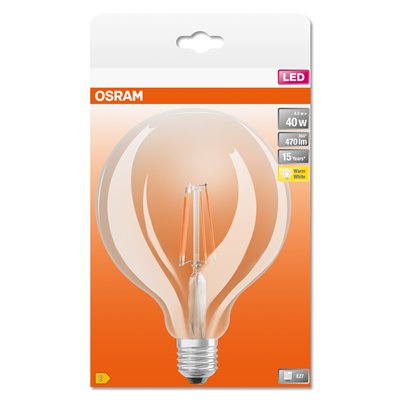 LED Retrofit CLASSIC GLOBE125 4W 827 Clear E27 