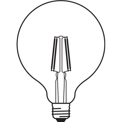 LED Retrofit CLASSIC GLOBE125 4W 827 Clear E27 