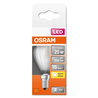 LED Retrofit CLASSIC P 2.5W 827 Frosted E14