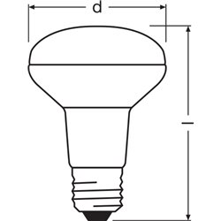 LED R80 60 36 ° 4.8 W/2700 K E27 