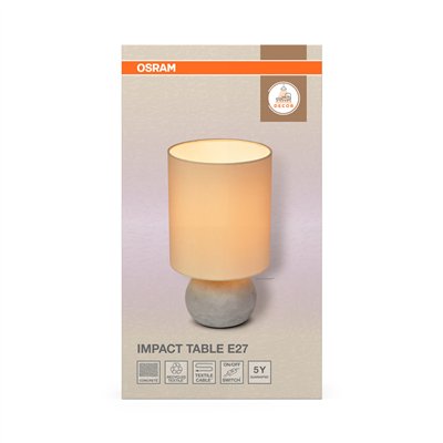 Decor Impact Table 1XE27 Beige and Gray