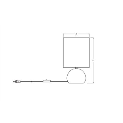 Decor Impact Table 1XE27 Beige and Gray