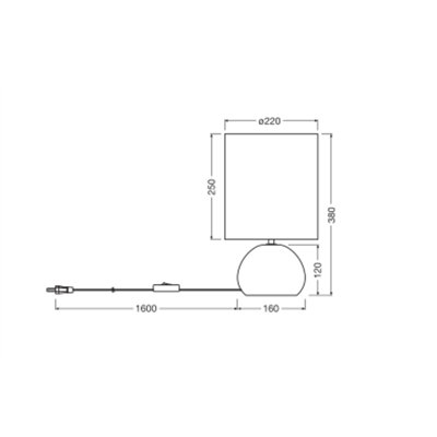 Decor Impact Table 1XE27 Beige and Gray
