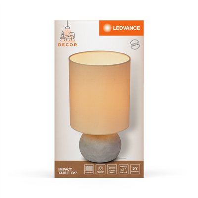 Decor Impact Table 1XE27 Beige and Gray