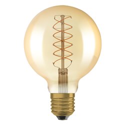 Vintage 1906 LED CLASSIC SLIM FILAMENT Globe DIMMABLE 4.8W 822 Gold E27