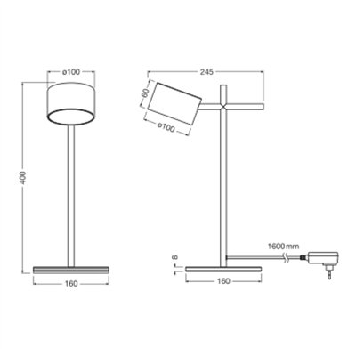 Decor Kyoto Table 12W 930 TOUCH DIM Black