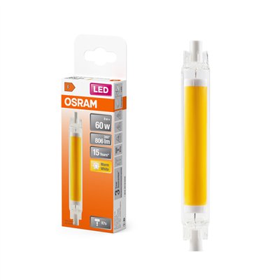 LED SLIM LINE R7S 8W 827 Glas R7s