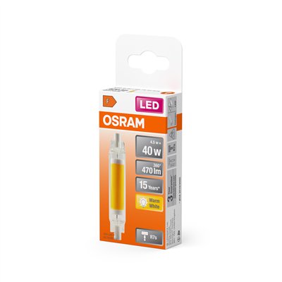 LED SLIM LINE R7S 4.5W 827 Glas R7s