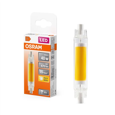 LED SLIM LINE R7S 4.5W 827 Glas R7s