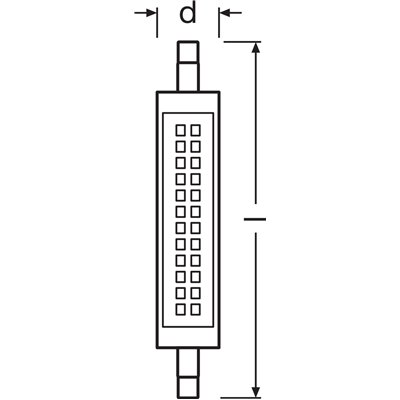 LED SLIM LINE R7s P 12W 827 Clear R7s