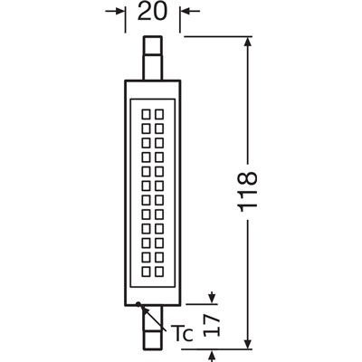 LED SLIM LINE R7s P 12W 827 Clear R7s