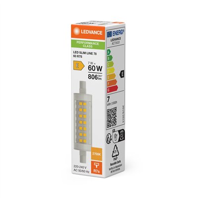 LED SLIM LINE R7s P 7W 827 Clear R7s