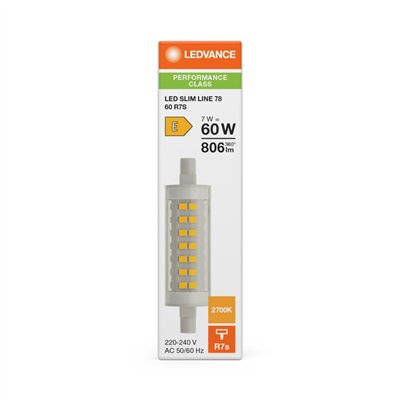 LED SLIM LINE R7s P 7W 827 Clear R7s