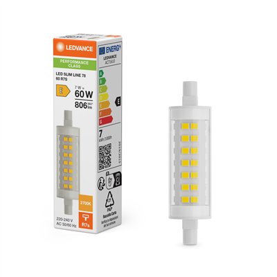 LED SLIM LINE R7s P 7W 827 Clear R7s