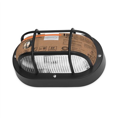 Bulkhead Essential Oval E27 Black