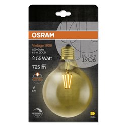 Vintage 1906 LED CLASSIC Globe Dimmable 6.5W 824 Gold E27