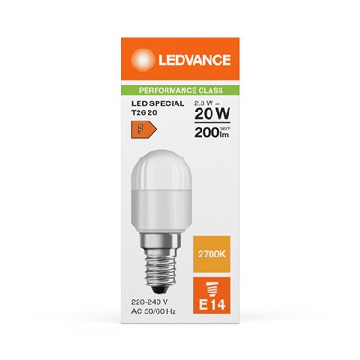 LED SPECIAL T26 P 2.3W 827 Frosted E14