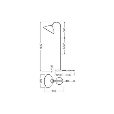 Decor Lotus Leaf Floor E27 DIM White