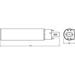 DULUX LED D/E HF & AC MAINS V 10W 830 G24Q-3