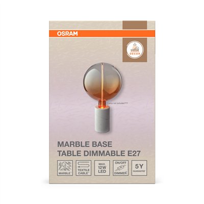 Decor Marble Base Table Dim E27 White