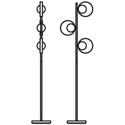 Decor Memphis Floor 3 x G9