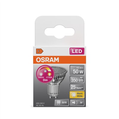 LED SUPERSTAR PAR16 GLOWdim 4.5W 827 GU10