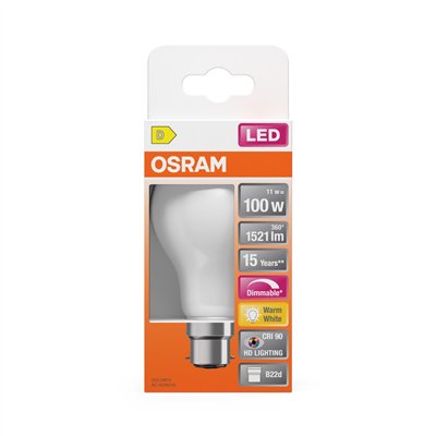 LED SUPERSTAR PLUS CLASSIC A FILAMENT 11W 927 Frosted B22d