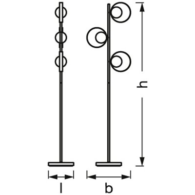 Decor Memphis Floor 3 x G9