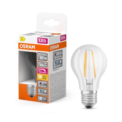 LED SUPERSTAR PLUS CLASSIC A FILAMENT 5.8W 927 Clear E27