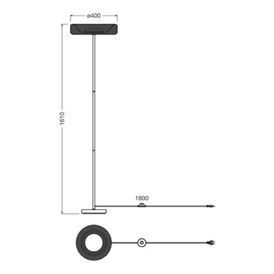Decor Mesh Floor 18.5W 830 Black