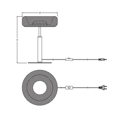 Decor Mesh Table 10W 830 Black